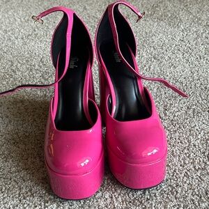 Vibrant Pink Platform Heels